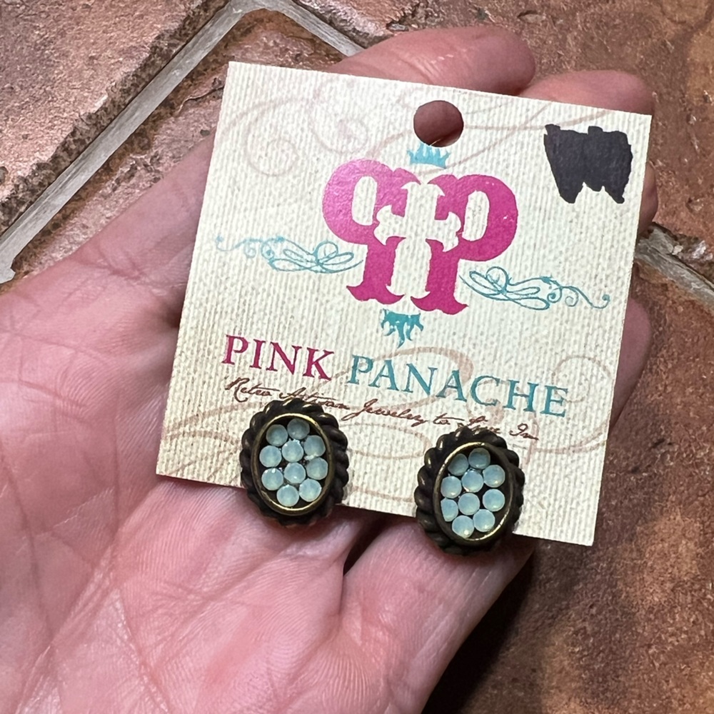 Pink Panache Mini Oval Post Earrings